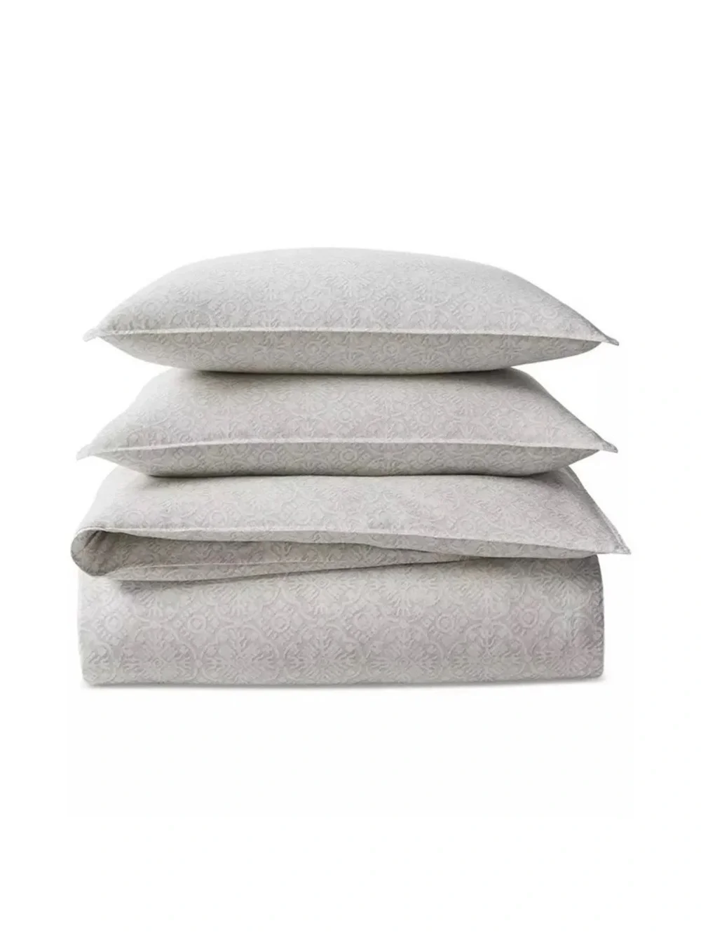 Lauren Ralph Lauren Emilia Tonal Medallion King Duvet Cover 3-Pc Set NEW $430